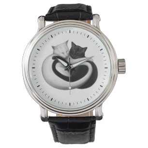 Black and White Love Cats Watch Horloge