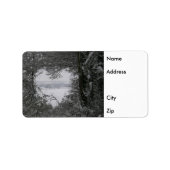 Black and White Love Snow Heart Etiket (Voorkant)