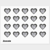 Black and White Love Snow Heart Hart Sticker (Vel)