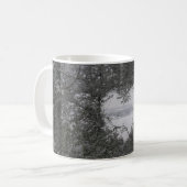 Black and White Love Snow Heart Koffiemok (Voorkant links)