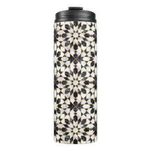 Black and White Marble Moroccan Mosaic Kitchen Thermosbeker