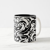Black and White Masquerade Damask Mok (Voorkant rechts)