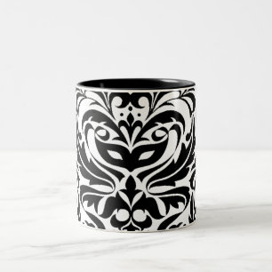 Black and White Masquerade Damask Mok