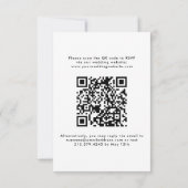 Black and White Meal Choice Wedding RSVP Card (Achterkant)