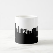 Black and White Miami Skyline Koffiemok (Center)