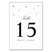 Black and White Midnight Starry Wedding Kaart (Achterkant)