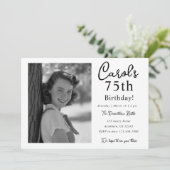 Black and White Milestone Birthday Save The Date (Staand voorkant)