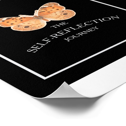 Black and White Minimal Self Reflection Guided  Poster (Hoek)