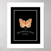 Black and White Minimal Self Reflection Guided  Poster (Voorkant)
