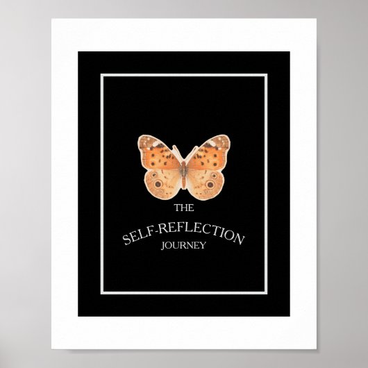 Black and White Minimal Self Reflection Guided Poster (Voorkant)
