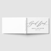 Black and White Minimalist Wedding Guest Book Gastenboek (Volledig)