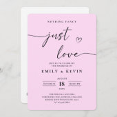 Black And White Minimalist Wedding  Kaart (Voorkant / Achterkant)