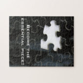 Black and White Missing Puzzle Piece Puzzle Legpuzzel (Horizontaal)