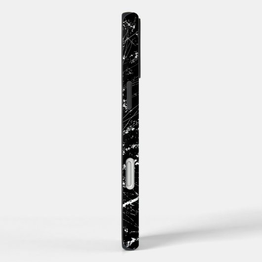 Black and White Modern Abstract Scratch Texture Case-Mate iPhone Case (Achterkant / Rechts)