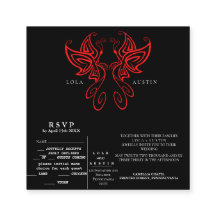 Black and White Modern Elegance Wedding RED