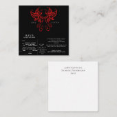 Black and White Modern Elegance Wedding RED Informatiekaartje (Voorkant / Achterkant)