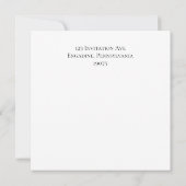 Black and White Modern Elegance Wedding RED Kaart (Achterkant)