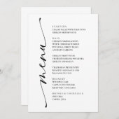 Black and White Modern Elegant Menu  (Voorkant / Achterkant)
