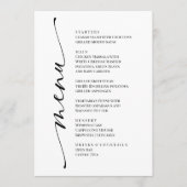 Black and White Modern Elegant Menu  (Voorkant)