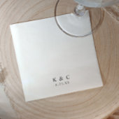 Black and White Modern Minimalist Simple Wedding Servet