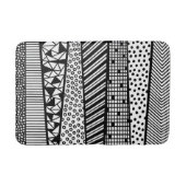 Black and white - modern pattern badmat (Voorkant)