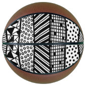 Black and white - modern pattern basketbal (Voorkant)