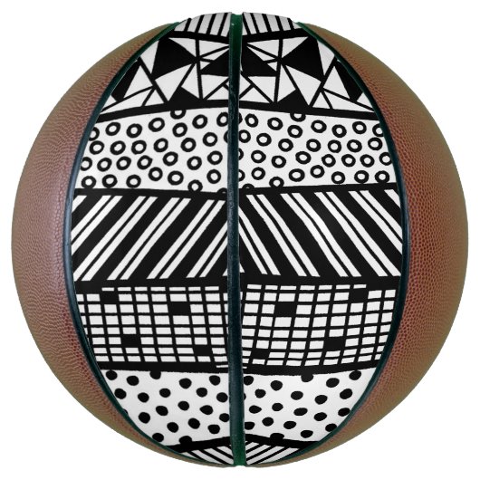 Black and white - modern pattern basketbal (Verticaal)