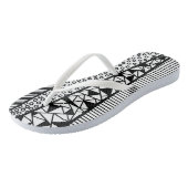 Black and white - modern pattern teenslippers (Schuin)