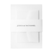 Black and White Modern Simple Names Wedding Uitnodigingen Wikkel (Voorkant Voorbeeld)