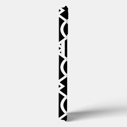 Black and White Modern Trellis Pattern Case-Mate iPhone Case (Achterkant / Rechts)