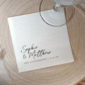 Black and White Modern Trendy Handwritten Wedding Servet
