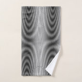 Black and White Moiré Stripes - Trippy Abstract Bad Handdoek (Handdoek)