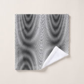 Black and White Moiré Stripes - Trippy Abstract Bad Handdoek (Wasdoekje)