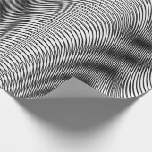 Black and White Moiré Stripes - Trippy Abstract Cadeaupapier (Hoek)