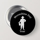 Black and White Moonshiner Silhouette Button (Voorkant /achterkant)