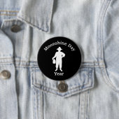 Black and White Moonshiner Silhouette Button (In situ)