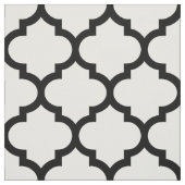 Black and White Moroccan Trellis Pattern Fabric Stof (Swatch)