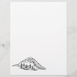 Black and white mountain letterhead briefhoofd