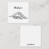Black and white mountain note card notitiekaartje (Voorkant / Achterkant)