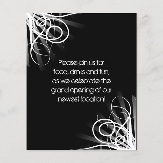 Black and White Music, DJ of Dance Event Flyer (Achterkant)