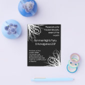 Black and White Music, DJ of Dance Event Flyer (Enkel)