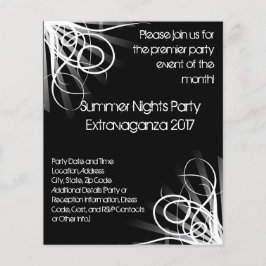 Black and White Music, DJ of Dance Event Flyer