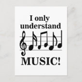 Black and White Music Notes Briefkaart (Voorkant)