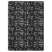Black and white music notes klembord (Achterkant)