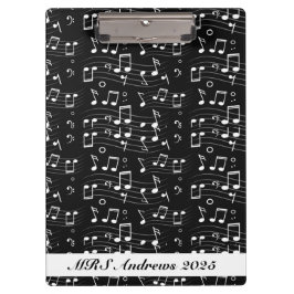 Black and white music notes klembord