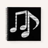 Black and White Music Notes Notitieboek (Voorkant)