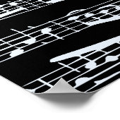 Black and white music notes poster (Hoek)