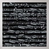 Black and white music notes poster (Voorkant)