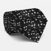 Black And White Music Notes Stropdas (Opgerold)