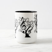 Black and White Music Treble Clef Tree Mok (Center)